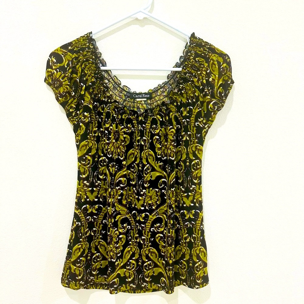 Carol Rose - Green/Black Top